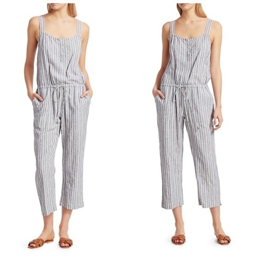 Striped Sleeveless Jumpsuit